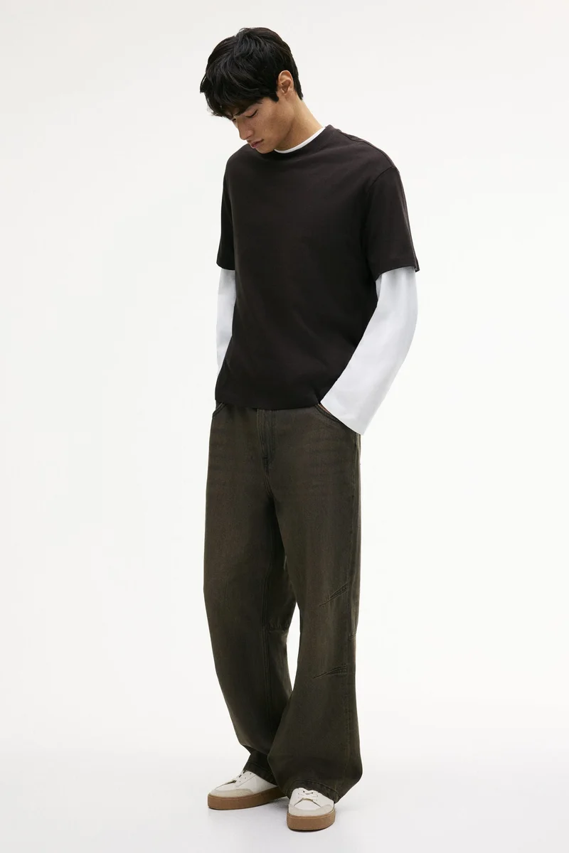 اتش اند ام تي-شيرت بقصة واسعة